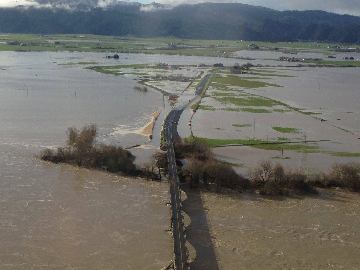 Highway 211 flooded going in to Ferndale